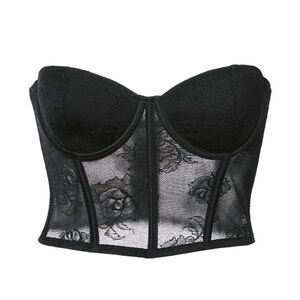 FLEUR DU MAL | Bouquet Lace Bustier in Black - 32D